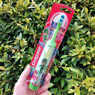 คอลเกต แปรงสีฟันแบตเตอรี่ สำหรับเด็ก Colgate® Kids Battery Powered Toothbrush PJmaks Green