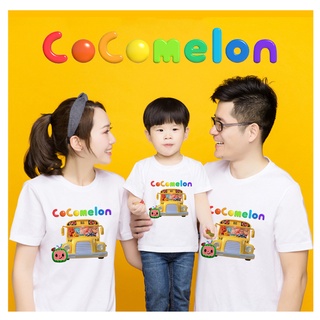 เสื้อยืดแขนสั้น พิมพ์ลายการ์ตูน Cocomelon Daddy Mommy Baby Cocomelon Bus สําหรับครอบครัว