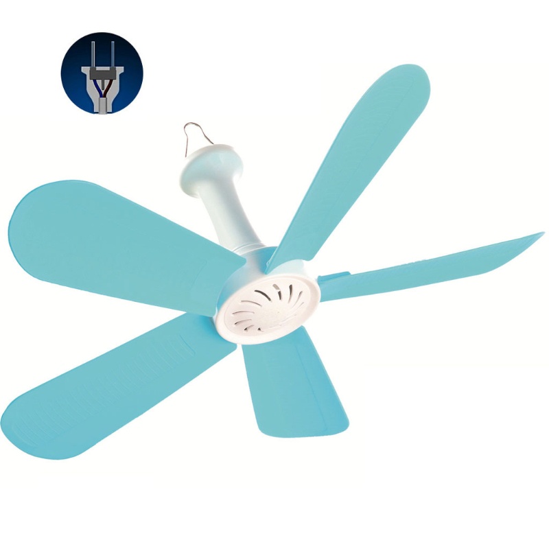 US Plug AC 220V 20W 5 Leaves 17.7in Ceiling Fan mini Fan dormitory net ...