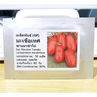 เมล็ดพันธุ์ มะเขือเทศ แซนมาซาโน่ (San Marzano Tomato Seed) บรรจุ 50 เมล็ด คุณภาพดี ราคาถูก ของแท้ 100%