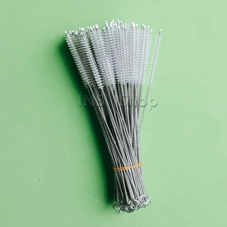แปรงล้างหลอดดูด จุกนม ขนไนล่อน ไม่ทำให้เป็นรอย Stainless steel soft straw straw brush