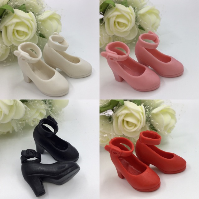 พร้อมส่ง รองเท้าตุ๊กตา คัทชูส้นสูง รัดข้อเท้า (3cm)