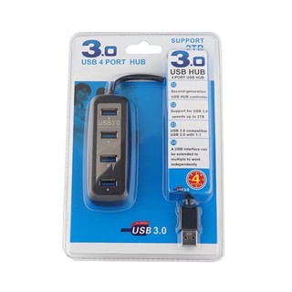 Multi HUBแล็ปท็อปอะแดปเตอร์ข้อมูลคอมพิวเตอร์แบบพกพา 4 พอร์ตทนทานSplitter USB 3.0 ขยายความเร็วสูงConversion