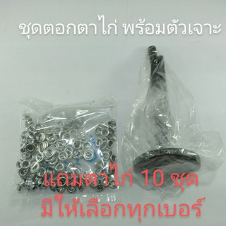 ขายส่งชุดตอกตาไก่พร้อมตัวเจาะแถมตาไก่ 10 ชุด