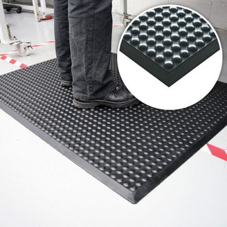 พร้อมส่ง แผ่นยางกันเมื่อย Siam Flooring  ยางกันลื่น แบบมีปุ่ม Anti fatigue bubble mat แผ่นรองยืนทำงาน หนา 14 มิลลิเมตร