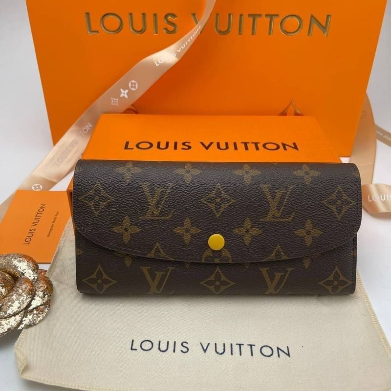 🔥ส่งฟรี🔥 LV emilie monogram​ wallet​ original