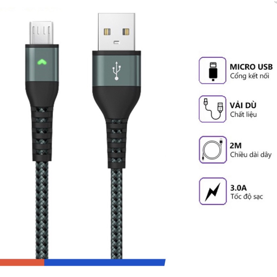 Lanex LTC N14M V8 3.0A สายชาร์จเร็ว Micro USB - 2m