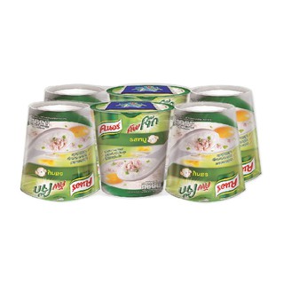 🔥สินค้าขายดี!! คนอร์คัพ โจ๊กกึ่งสำเร็จรูป รสหมู 35 กรัม x 6 ถ้วย Knorr Cup Jok Pork 35 g x 6 Cup