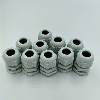 PG-9 NYLON CABLE GLAND ไนล่อน เคเบิ้ลแกลน Cable Range : 4-8 ดำ/ขาว IP68 แพ็คละ 20ชิ้น