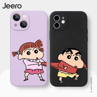 Jeero เคสคู่ เคสไอโฟน คู่รัก ขอบเหลี่ยมกันกระแทกซิลิโคนนุ่มการ์ตูนน่ารักตลก เคสโทรศัพท์ Compatible for iPhone 15 14 13 12 11 Pro Max SE 2020 X XR XS 8 7 6 6S Plus พลัส HFE713