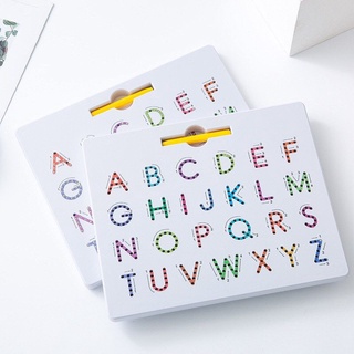 UPRIGHT_พรีรอ 15 วัน ​Magnet pad 2 ด้าน กระดานแม่เหล็ก​หัดเขีย​น abc ตัวพิมพ์ใหญ่ ตัวพิมพ์เล็ก ตัวเลข เขียนเสร็จลบง่าย