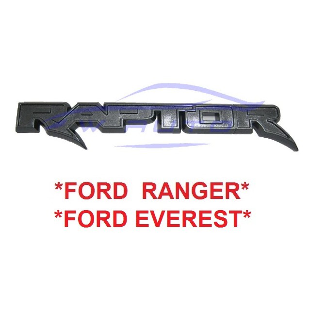 RAPTOR แผ่นป้ายท้ายรถ Ford โลโก้ 3D Raptor สีเทา ฟอร์ด เรนเจอร์ Ford sticker ป้าย 3มิติ สติ๊กเกอร์ e