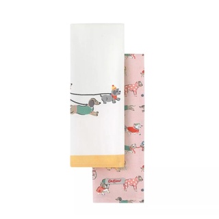 Cath kidston เซ็ตผ้า Tea Towels 2 ผืน ลาย Small Park Dogs