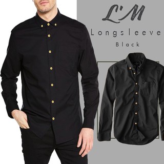 [โค้ดส่วนลด LMOF15Per ลด15%] L’M men’s style เสื้อเชิ้ตแขนยาวผู้ชาย เสื้อเชิ้ตคอปกชาย  ผ้าoxford