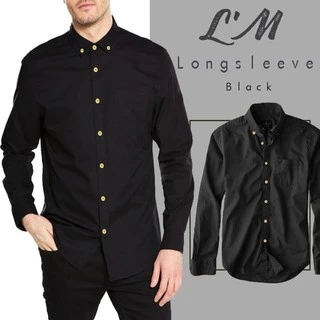 [โค้ดส่วนลด LMOF15Per ลด15%] เสื้อเชิ้ตผู้ชายแขนยาว คอปก ผ้า cotton
