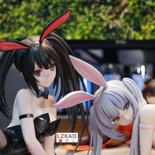 ฟิกเกอร์อนิเมะ Date A Live-Tokisaki Tokisaki Kurumi Bunny Girl White Queen Ver. 1/4 16x8.5 นิ้ว