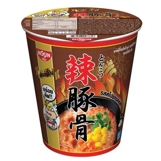 นิสชิน บะหมี่กึ่งสำเร็จรูป รสสไปซีทงคตสึ คัพ แพ็ค 6 -NISSIN Instant Noodles Spicy Tonkotsu Flavor Cup Type Pack