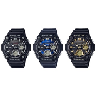 CASIO นาฬิกาข้อมือผู้ชาย สายเรซิ่น รุ่น AEQ-120W,AEQ-120W-1A,AEQ-120W-2A,AEQ-120W-9A,AEQ-120W-1AVDF,AEQ-120W-2AVDF,AEQ-120W-9AVDF