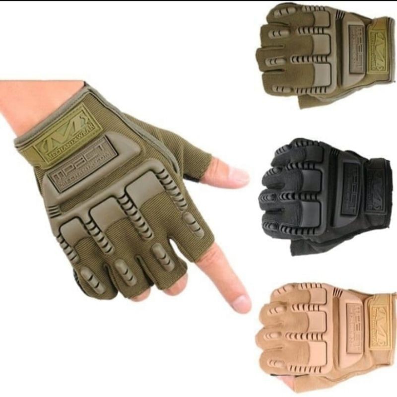 Mechanix นําเข้าถุงมือครึ่งนิ้วสําหรับรถจักรยานยนต์ยุทธวิธีถุงมือ mpact แบบกลไก