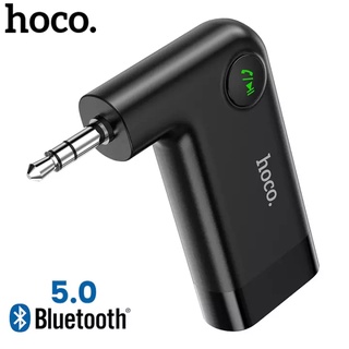 Hoco อะแดปเตอร์รับสัญญาณบลูทูธ 3.5มม. AUX Jack Audio ไร้สายบลูทูธ 5.0 สําหรับหูฟังรถยนต์ / ลําโพง