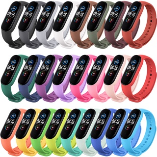 (พร้อมส่ง 24 สี) สายนาฬิกาข้อมือ สําหรับ Mi Band 7 6/5 4/3 (เฉพาะสายคล้อง)