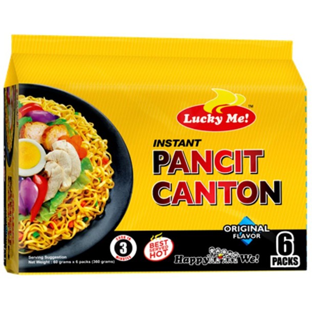 Lucky me noodles canton ORIGINAL 80gX6 บะหมี่กึ่งสำเร็จรูป