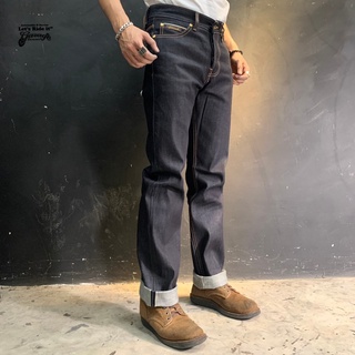 GRB013 GRB(X) กางเกงยีนส์ขายาว ผ้าดิบ 14OZ Selvedge Denim (Gasoline &amp; Garage) ปั๊มน้ำมันแก๊สโซลีน (GRB)