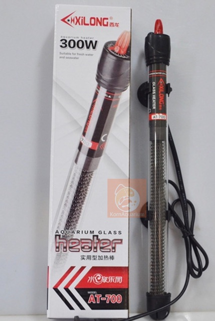 ฮีตเตอร์ตู้ปลา ที่ทำความร้อน Xilong Heater AT-700 25w / 50w / 100w / 200w / 300w ฮีตเตอร์แก้ว