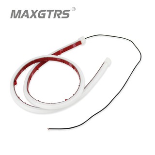 Maxgtrs สายไฟ LED DRL 30 60 ซม. กันน้ํา ยืดหยุ่น สําหรับติดรถยนต์ 2 ชิ้น