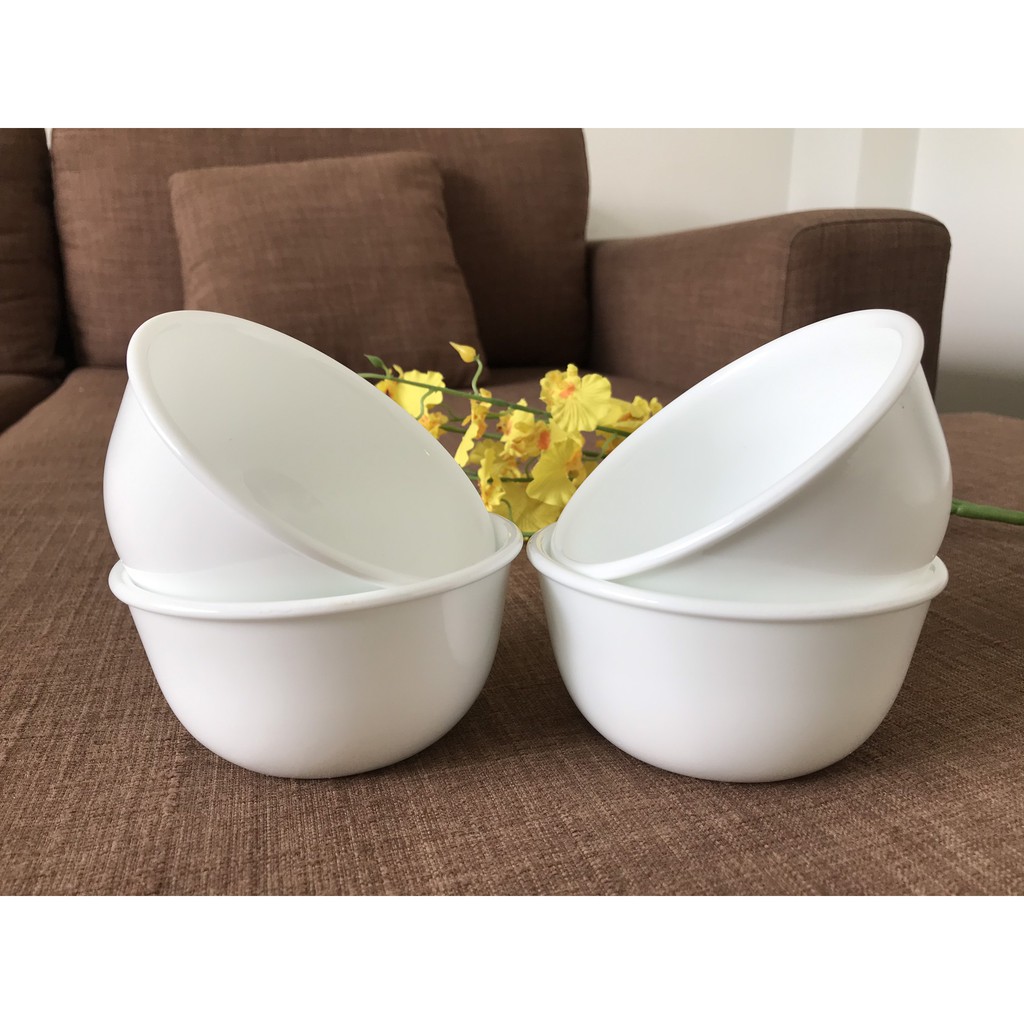 Corelle USA - Winter Frost White - Combo 4 Rice Cups Basic Size 325ml / Cup 411 N-LP