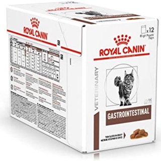 Royal Canin Gastro Intestinal Pouch(Exp.01/2025) ขนาด 85g x 12 ซองรอยัลคานิน อาหารแมวโรคท้องเสีย