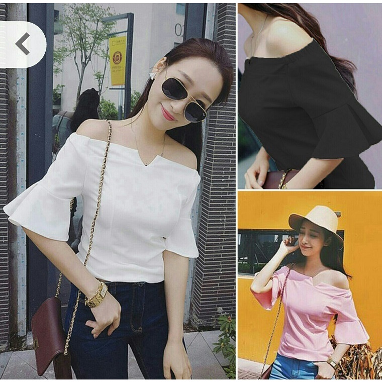 VV Olshop Blouse Eiko Women Imported Casual Tops for Women Bangkok