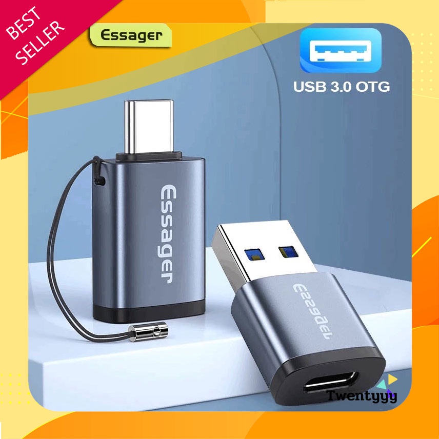 พร้อมส่ง แท้ Essager หัวแปลง Type C เป็น USB 3.0 3A Adapter รองรับ OTG 5Gbps อะแดปเตอร์ อแดปเตอร์ Adapter Type C