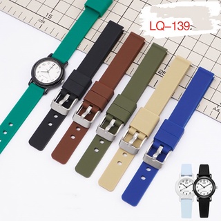 สายนาฬิกาข้อมือซิลิโคน สีดํา สําหรับ Casio LQ-139 LQ130 LQ140