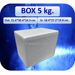 กล่องโฟม BOX 5 kg. ขนาด 21.6*30.4*24.3 cm. (รบกวนอ่านรายละเอียด)