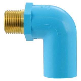 Joints ELBOW THREAD M PVC/BRASS SOCKET SCG 1/2" LITE BLUE Pipe fitting Water supply system ข้อต่อ ข้องอ 90 PVC/BRASS เกล