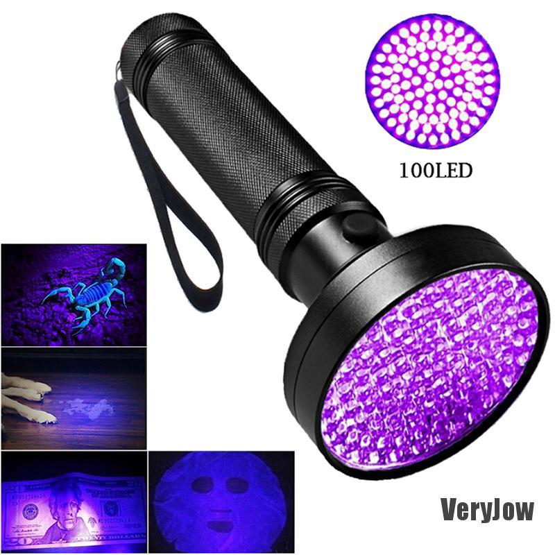 <Veryjow> Uv 100 ไฟฉาย Led 395 Nm ตรวจจับแสงอัลตร้าไวโอเล็ต