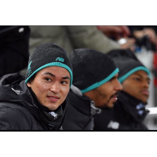 [ของแท้] หมวกแบบ Takumi Minamino ใส่ ยี่ห้อ New Balance Liverpool Beanie 2019-20
