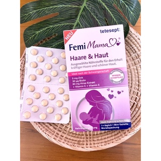 วิตามินบำรุงผม ผิว แม่หลังคลอดให้นมจากเยอรมัน tetesept Femi Mama Hair &amp; Skin 30เม็ด