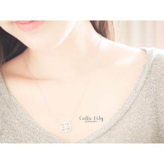 Lovely Bloom necklace เงินแท้925ชุบทองขาว