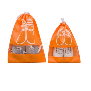 WETZLARS ถุงผ้าใส่รองเท้า Size-M&amp;L  แพ็ค 10ใบ FCJ003-OG สีส้ม