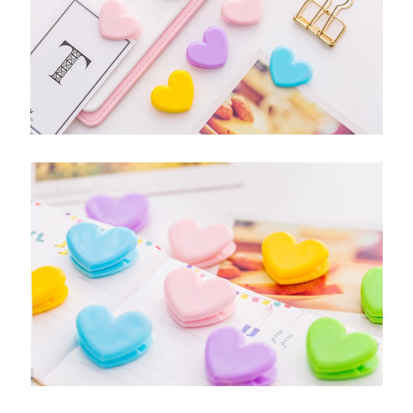 GIDA สินค้าพร้อมส่ง คลิปหนีบ ที่หนีบกระดาษ ตัวหนีบรูปหัวใจ สไตล์ญี่ปุ่น น่ารัก