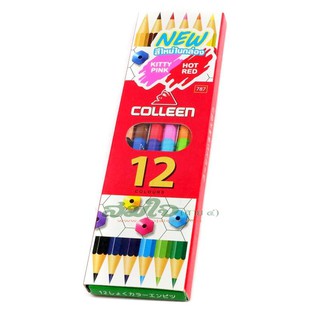 ดินสอสีไม้คอลลีน 2 หัว 12 สี COLLEEN