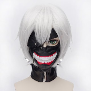 หน้ากาก+วิกผมtokyo ghoul วิกผมผีปอบโตเกียว วิกผมโตเกียวกูล