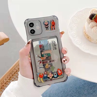 -พร้อมส่งในไทย-เคสกันกระแทกเคสใส่บัตร เคสซิลิโคนใส เคสใสทรงสี่เหลี่ยม TPU นิ่ม ใช้สำหรับIPทุกรุ่น #422