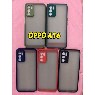 เคสขอบนิ่มหลังขุ่นคลุมกล้อง For OPPO A16