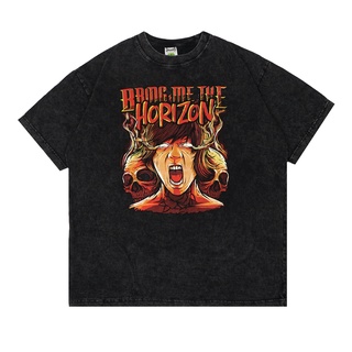 เสื้อยืดผู้ เสื้อยืด โอเวอร์ไซซ์ ลาย BMTH BRING ME THE HORIZON S-5XL