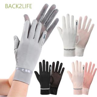 back 2life ถุงมือผ้าไหมระบายอากาศป้องกันรังสียูวี upf 50 +