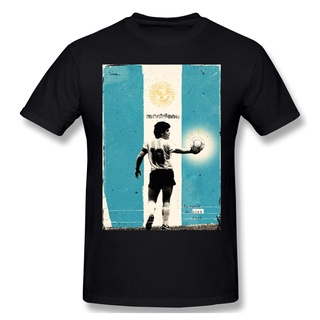 เสื้อยืดคอกลม แขนสั้น ผ้าฝ้าย พิมพ์ลาย Diego Maradona Hand Of God ขนาดใหญ่S-5XL