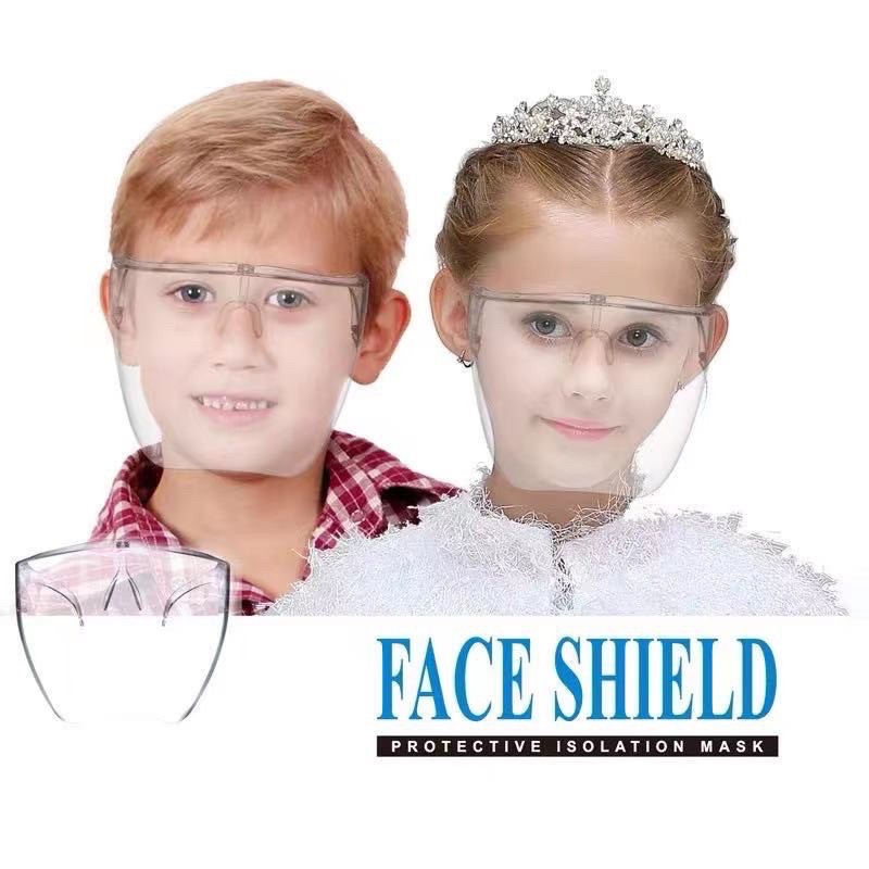 🔥พร้อมส่ง !! แว่นตา หน้ากากใสของเด็กผู้ใหญ่ kids face shield glasses หน้ากากแว่นตา หน้ากากนิรภัย หน้ากากป้องกันน้ำลาย
